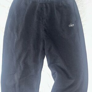 ALO Yoga Kids Black Logo Sweatpants